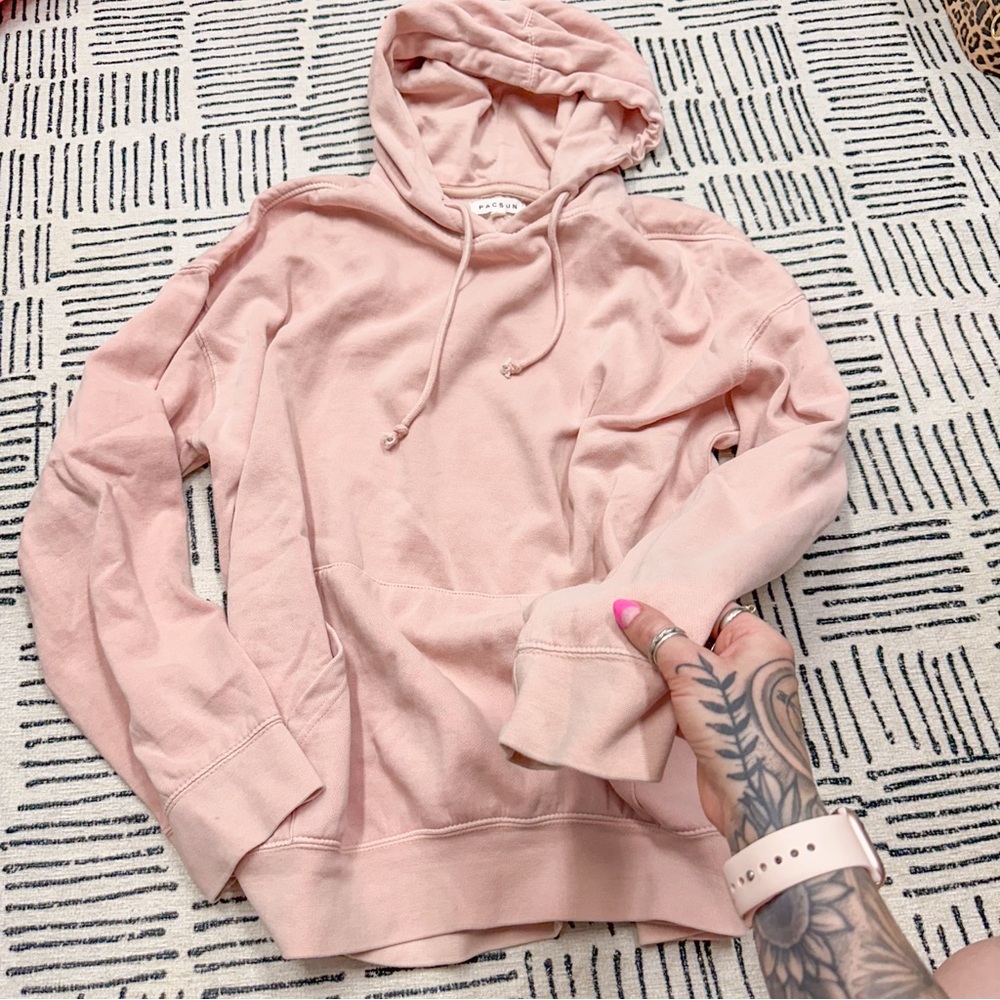 Pacsun muted baby pink baggy hoodie size large